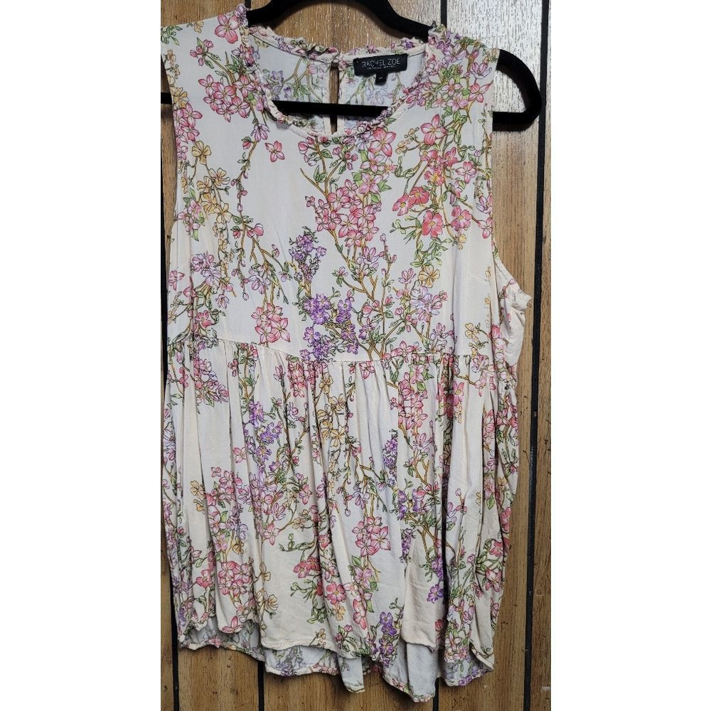Sleeveless floral blouse
